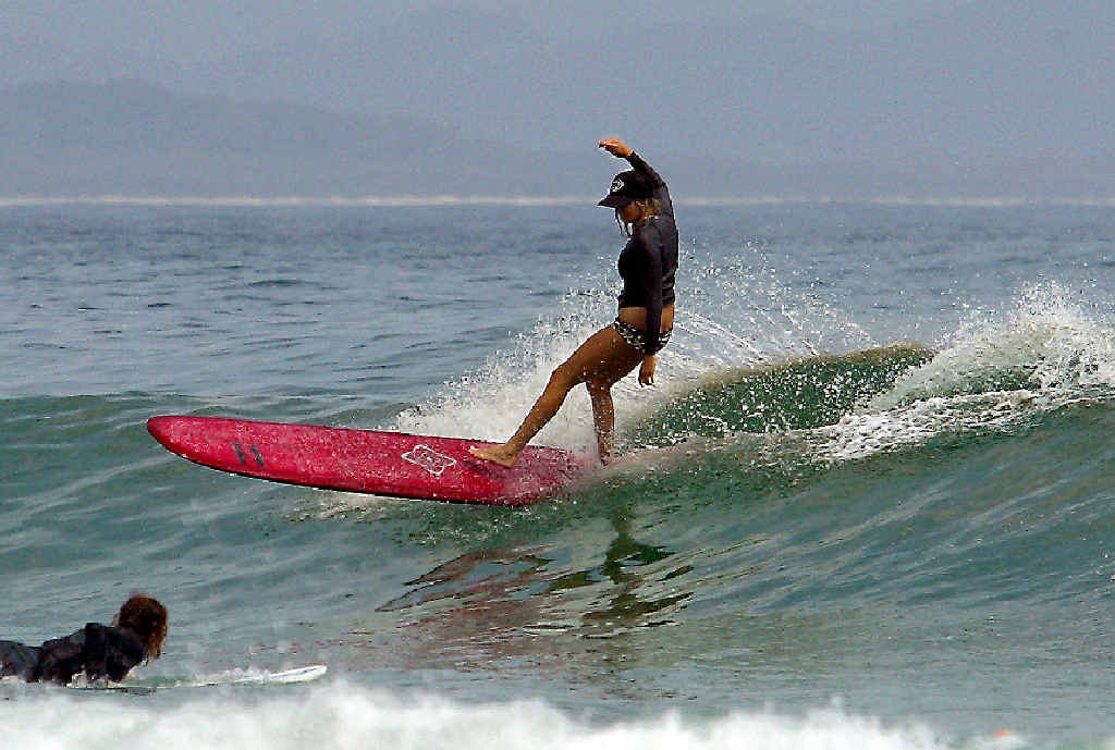 LEFT: Lauren making the most of moment with no wind. LEFT: Lauren making the most of moment with no wind.